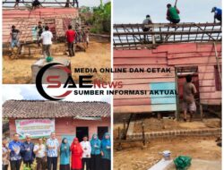 Warga Tegalsari gotong royong membantu progam Pemkab OKUT