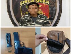 Tim Resmob Singa Ogan, Amankan Pemilik Senjata Api Ilegal Jenis FN